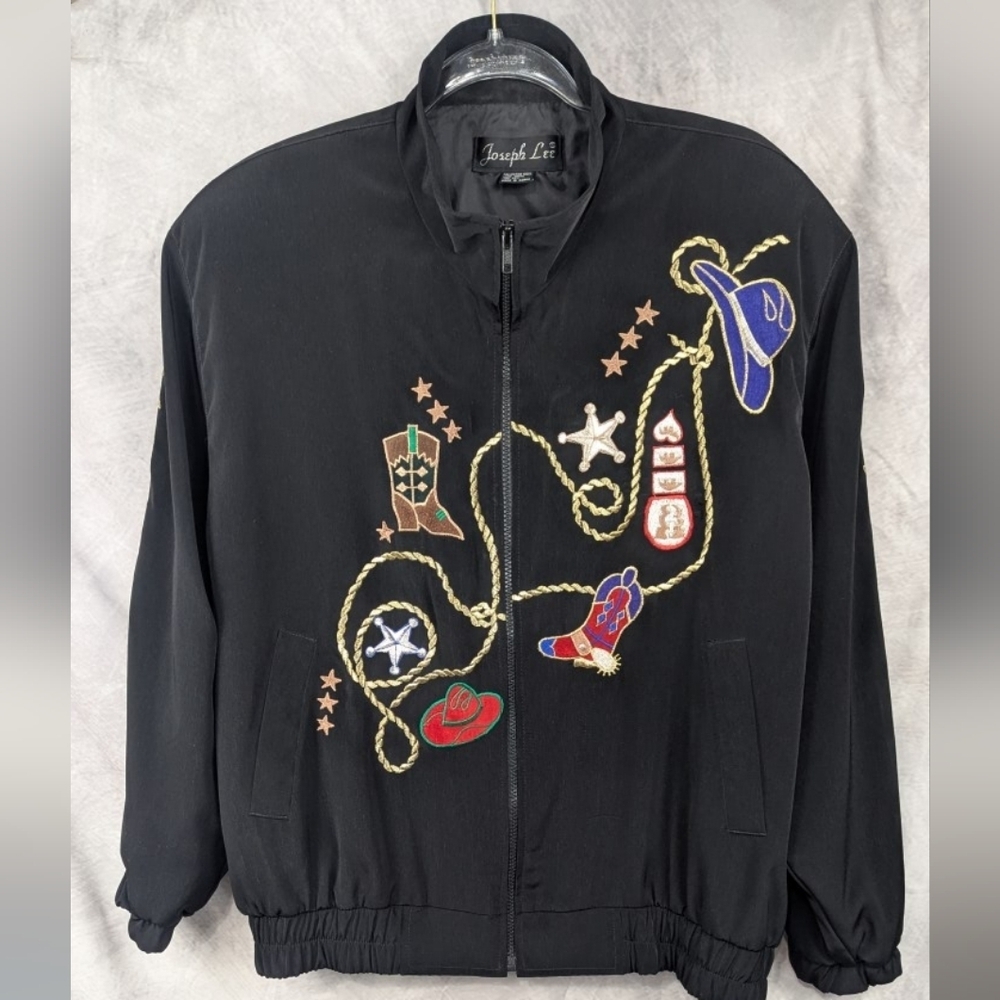 Joseph Lee Vintage Size Large (No Tag) Western Embroidered Jacket